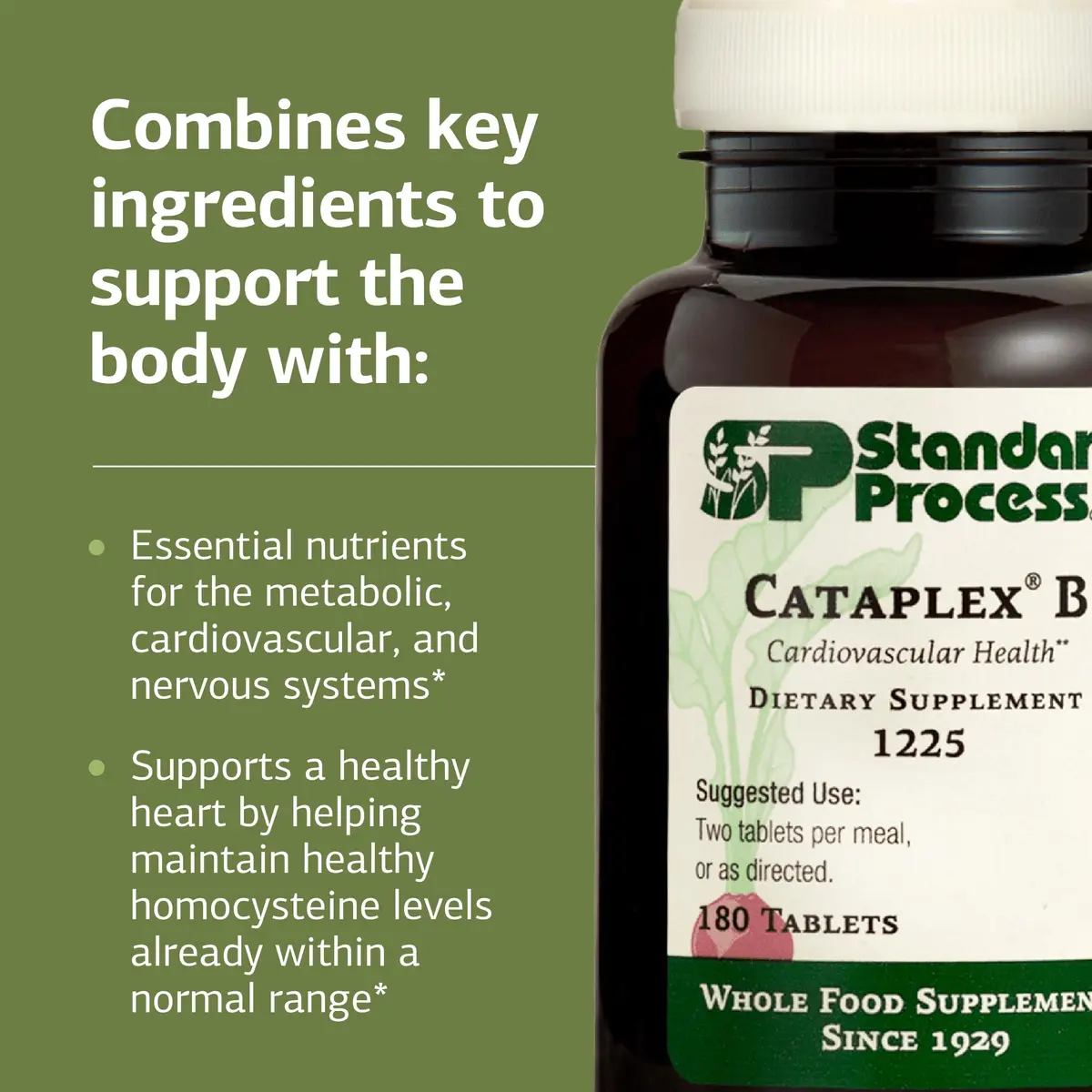 Standard Process Cataplex B 180 Tablets | Supports Nervous & Heart Health, Energy Production - view 4