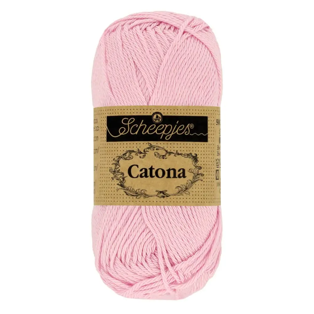 Scheepjes Icy Pink Cotton Yarn 50g | 100% Mercerized Cotton, Fine Gauge, Machine Washable - main product image