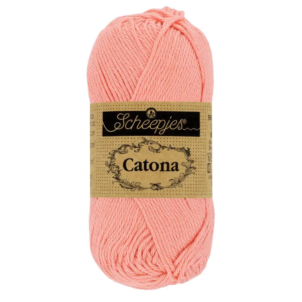Scheepjes Light Coral Cotton Yarn | Mercerized 4 Ply for Fine Garments (50g, 125m) - main product image