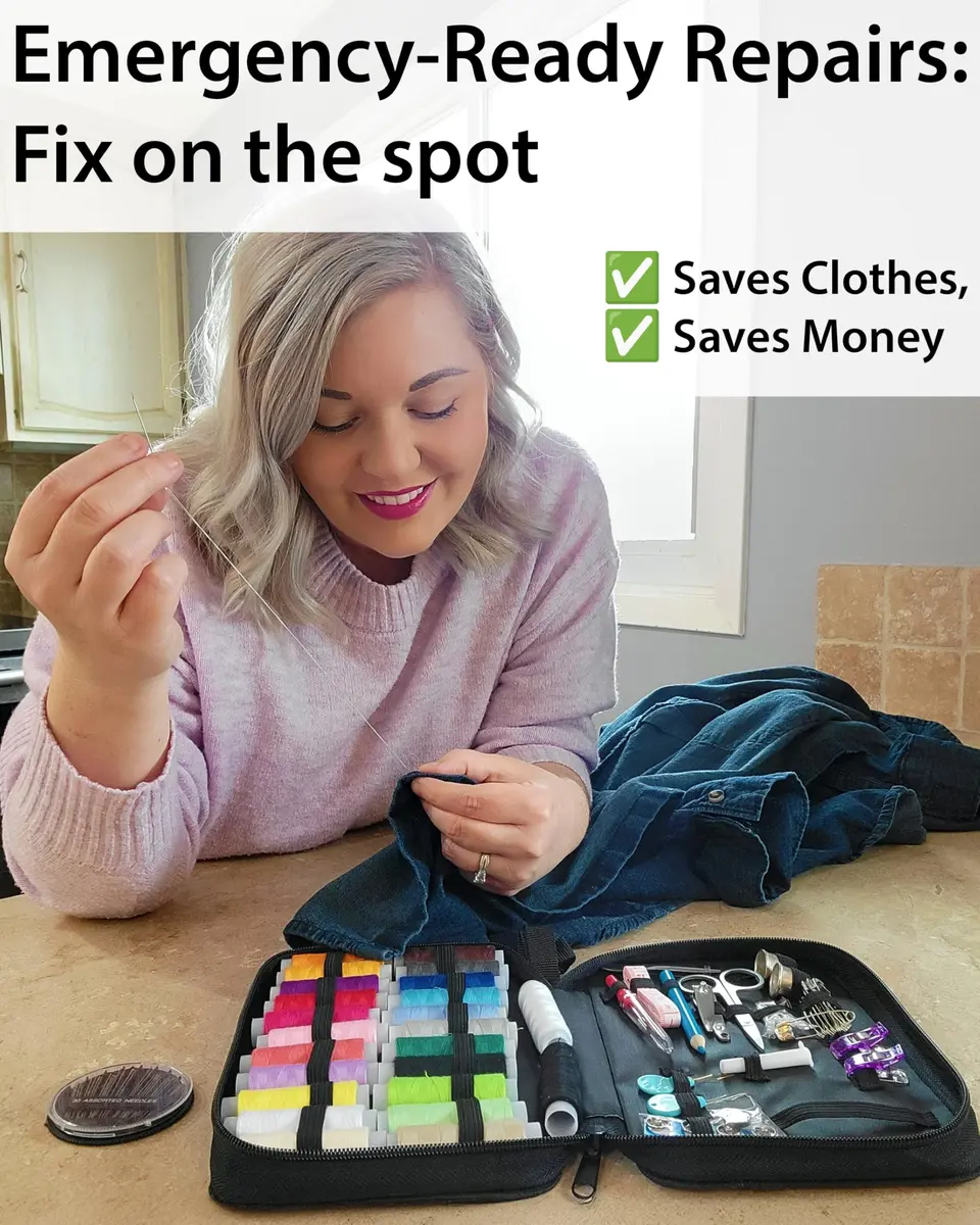 VelloStar Sewing Kit for Adults 100-Piece | Emergency Repairs, Beginner Friendly, Compact & Durable - view 9