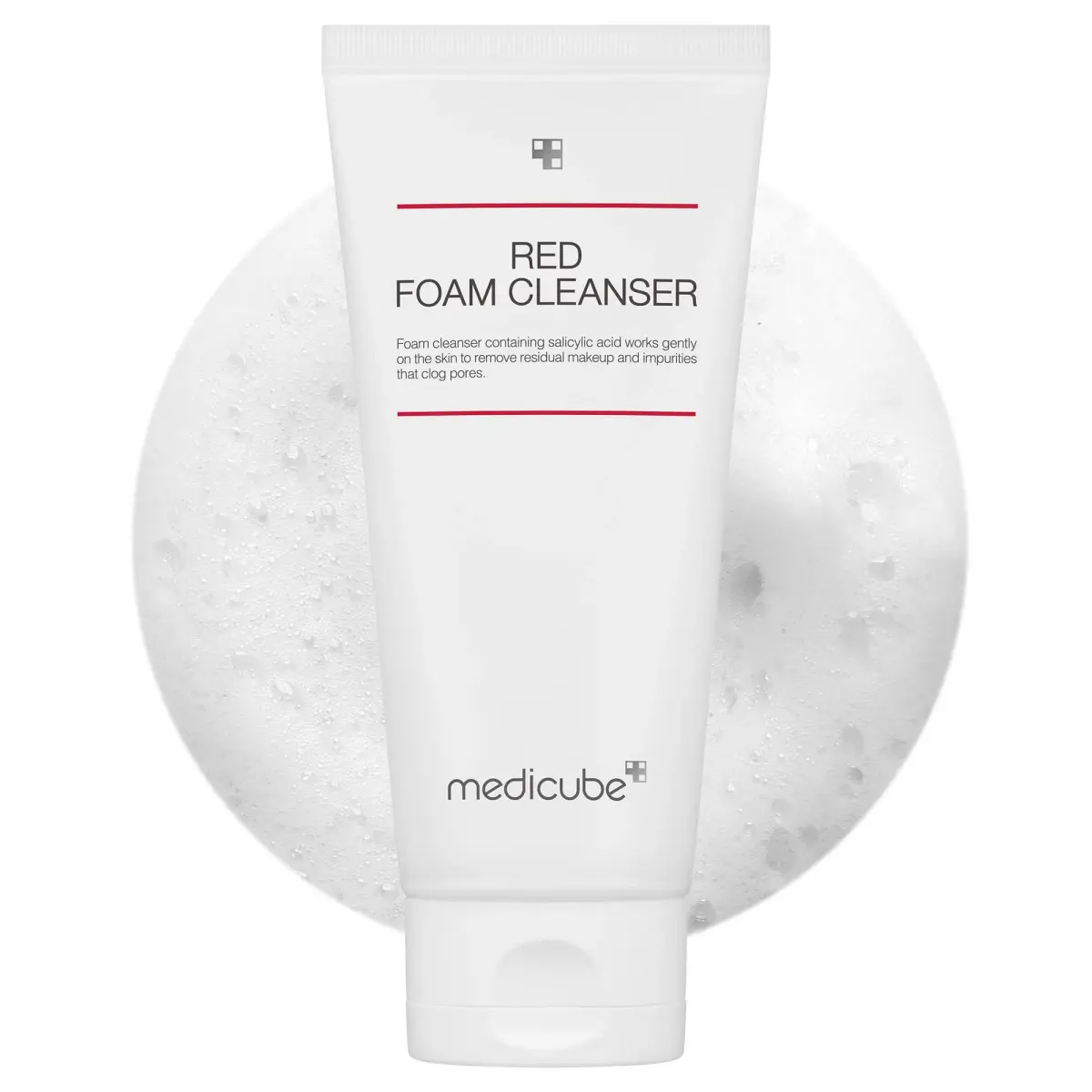 medicube Red Foam Cleanser 120ml (4.05 Fl Oz) | Deep Cleansing with Salicylic Acid - main product image