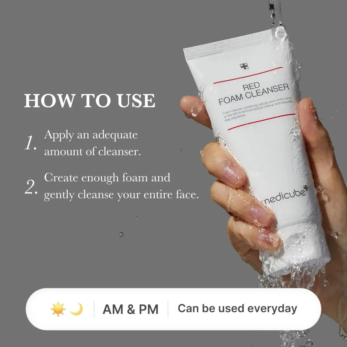 medicube Red Foam Cleanser 120ml (4.05 Fl Oz) | Deep Cleansing with Salicylic Acid - view 5