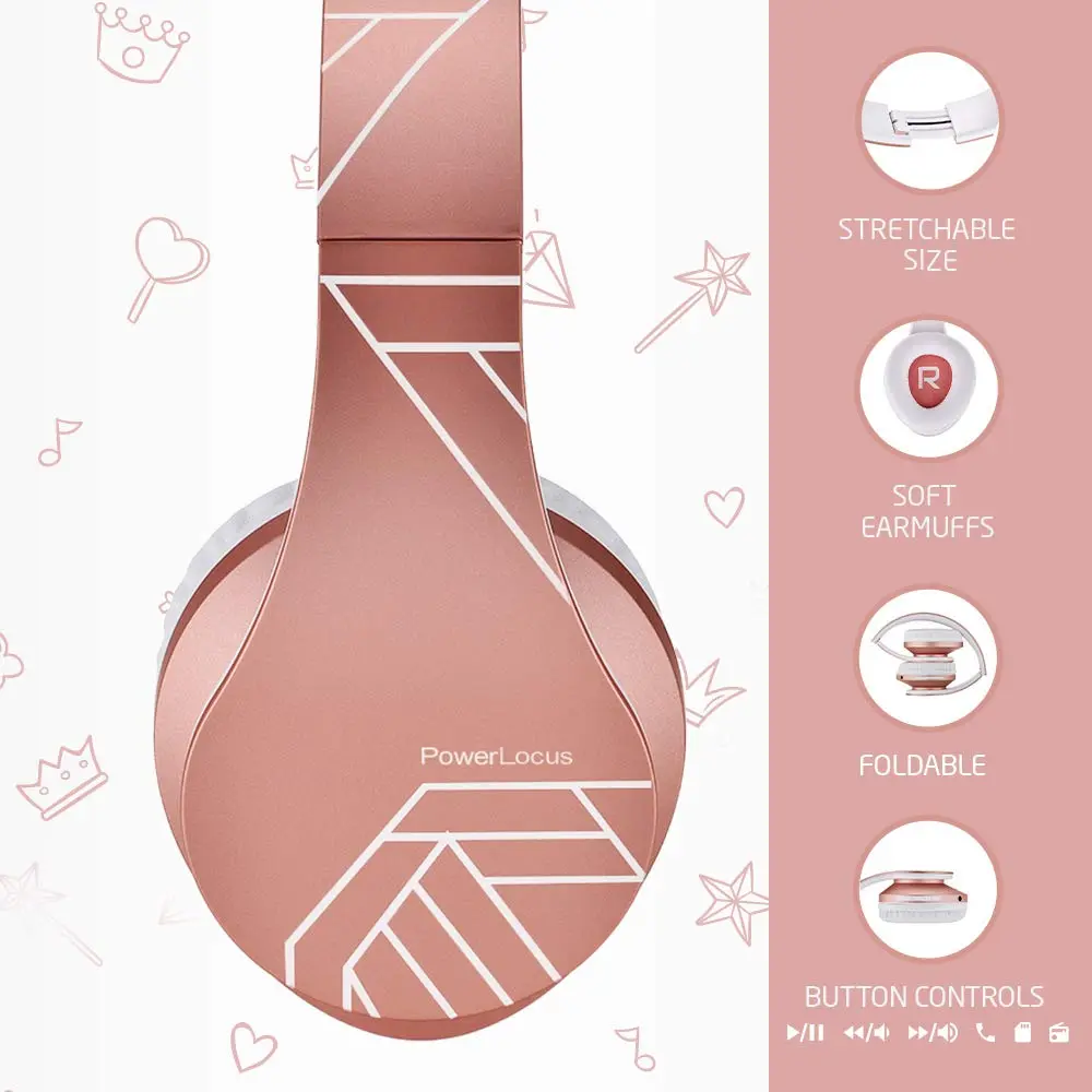 PowerLocus Kids Over-Ear Bluetooth Headphones | Safe 85DB Volume, 15H Play, Foldable, Micro SD Mode - view 2