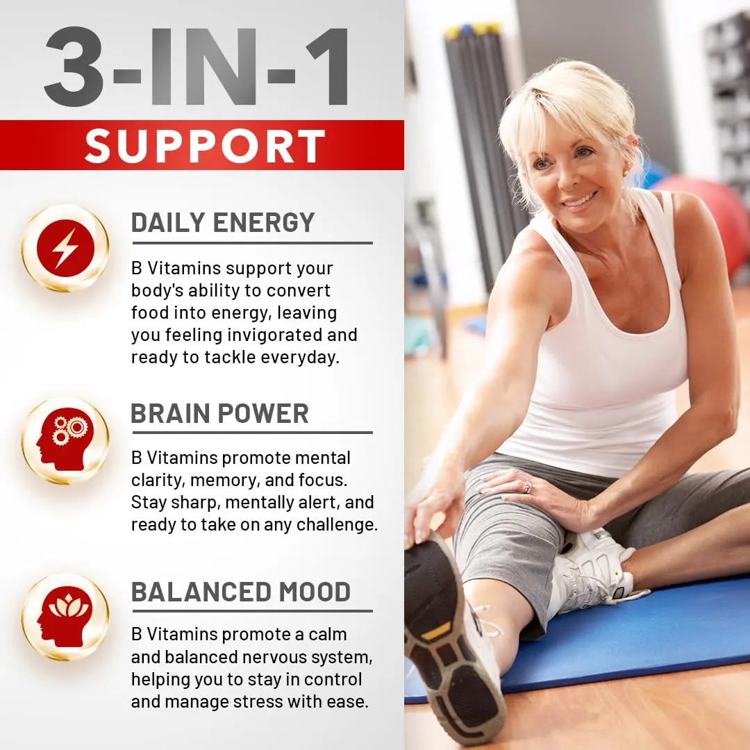 Divine Bounty Vitamin B Complex, 90 Capsules | All B Vitamins in One Potent Capsule - view 5