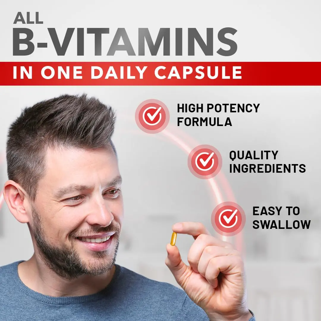 Divine Bounty Vitamin B Complex, 90 Capsules | All B Vitamins in One Potent Capsule - view 3