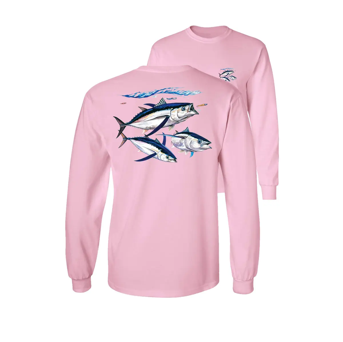 Lucky Ride Pink Shirt Regular Fit Long Sleeve T-Shirt, M | Cotton, Crew Neck, Unisex - main product image