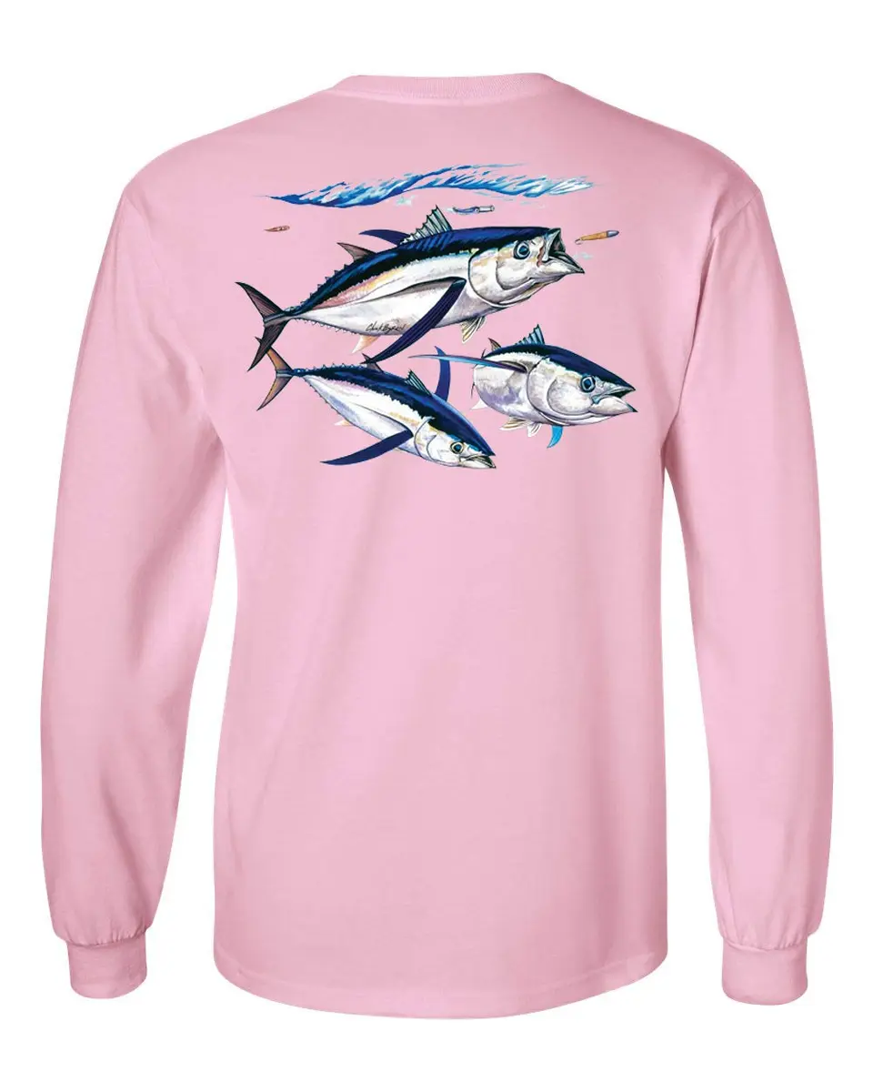 Lucky Ride Pink Shirt Regular Fit Long Sleeve T-Shirt, M | Cotton, Crew Neck, Unisex - view 2