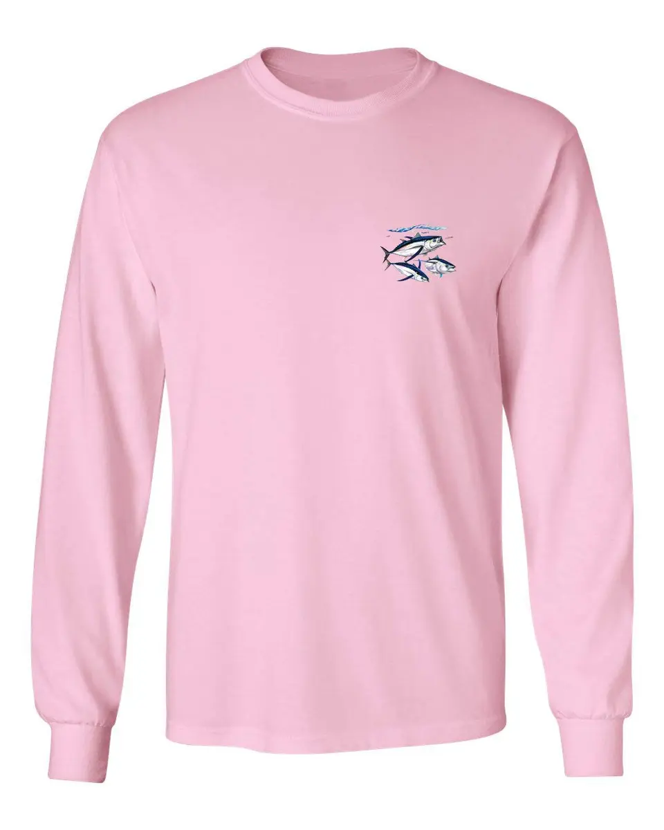Lucky Ride Pink Shirt Regular Fit Long Sleeve T-Shirt, M | Cotton, Crew Neck, Unisex - view 3