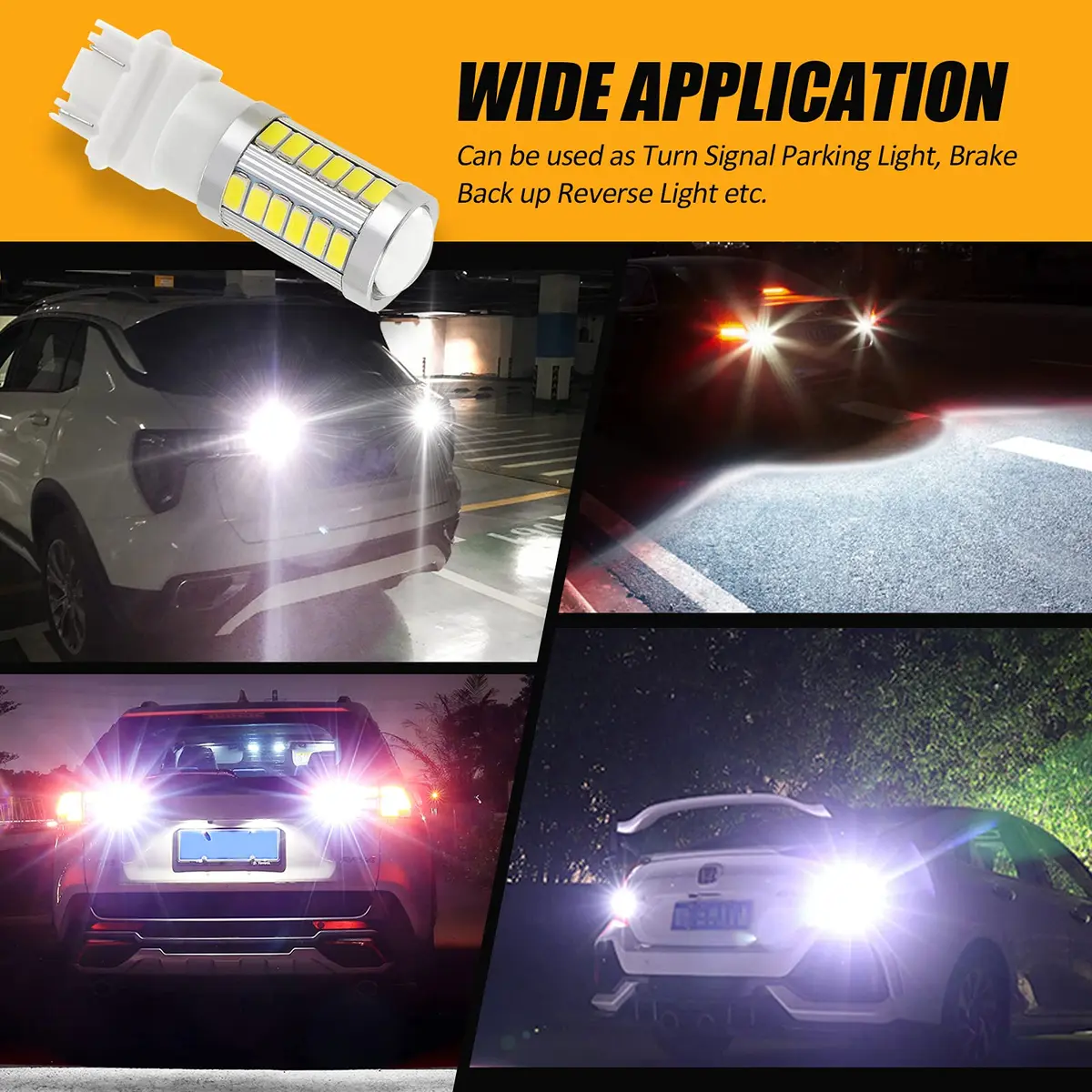 Auxbeam 3157 LED Bulbs White 4000 Lumens (Pack of 2) | Brighter Backup & Reverse Lights - view 6