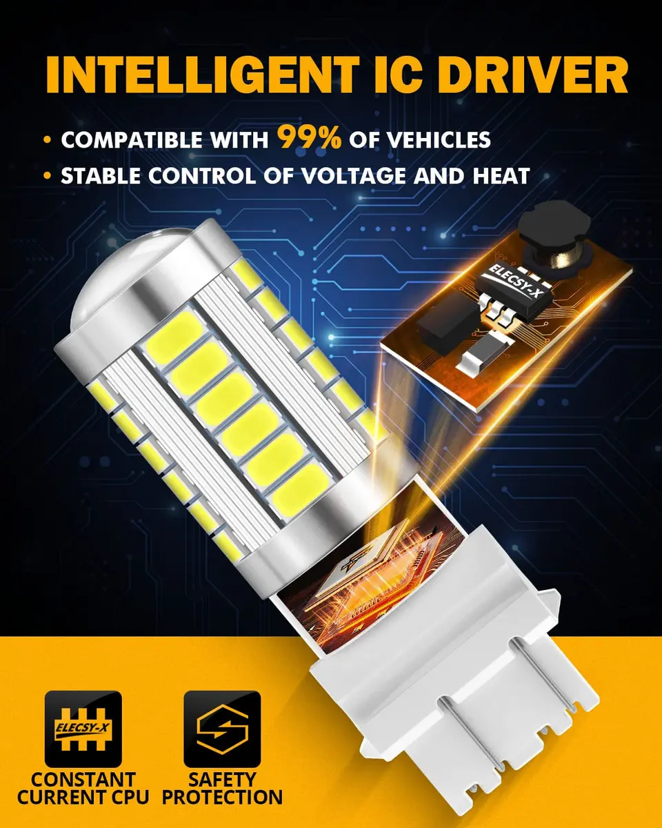 Auxbeam 3157 LED Bulbs White 4000 Lumens (Pack of 2) | Brighter Backup & Reverse Lights - view 8