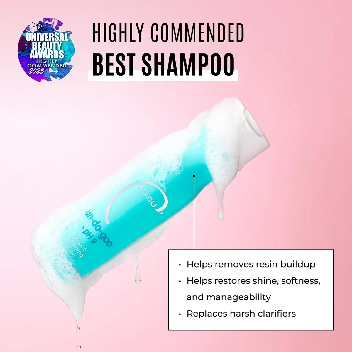 Malibu C Un-Do-Goo Clarifying Shampoo 266ml (9 Fl Oz) | Deep Cleansing for Product Buildup & Resin Removal - view 2