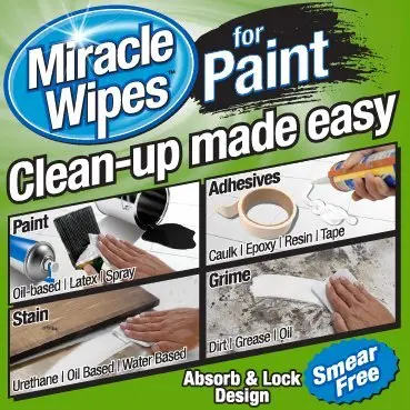 MiracleWipes Surface Cleaning Wipe 30 Count | Fast Cleanup for Paint & Grime, Made in USA - view 2