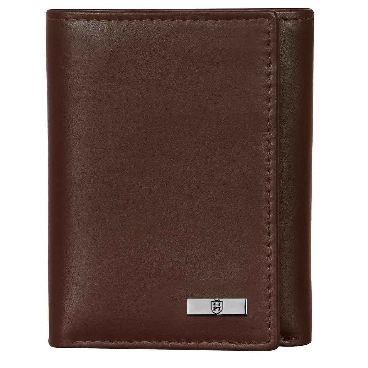 HORNBULL Trifold Leather Wallet for Men - Premium Top Grain Leather, Casual Style, 2 Compartments, 5 Card Slots, Brown | RFID Protected - main product image