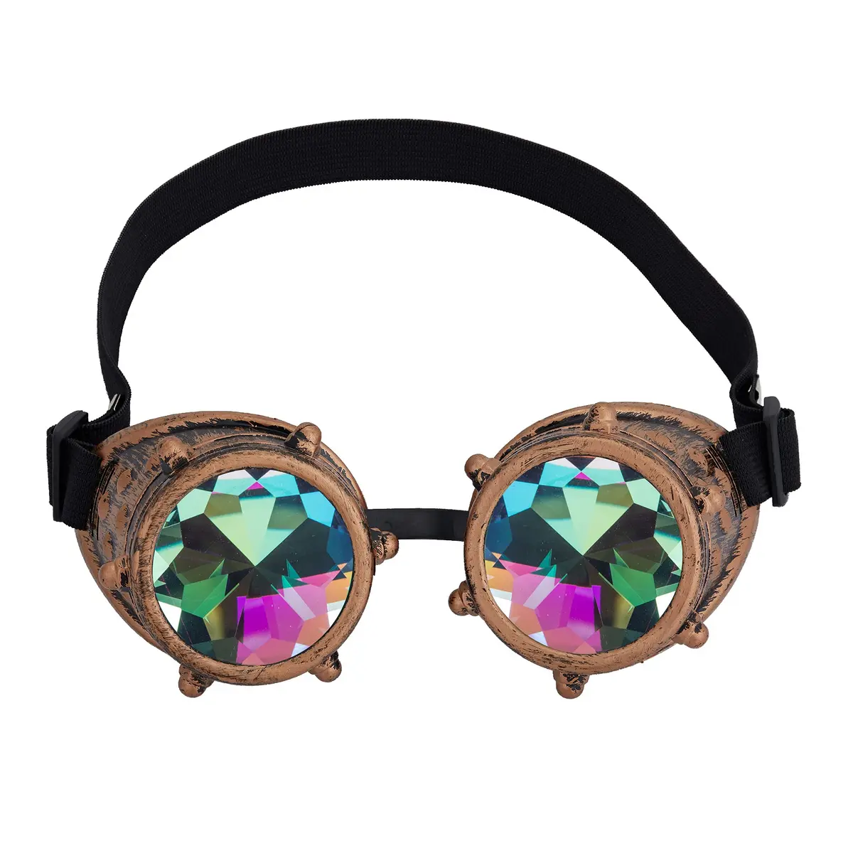 Lelinta Kaleidoscope Spiked Goggles with Adjustable Straps | Impact-Resistant Costume Eyewear for Women - main product image