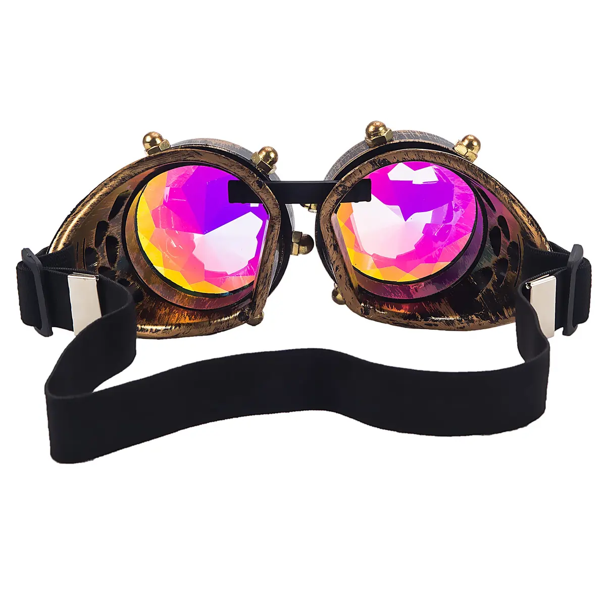Lelinta Kaleidoscope Spiked Goggles with Adjustable Straps | Impact-Resistant Costume Eyewear for Women - view 5