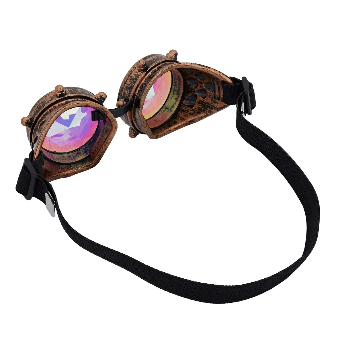 Lelinta Kaleidoscope Spiked Goggles with Adjustable Straps | Impact-Resistant Costume Eyewear for Women - view 6