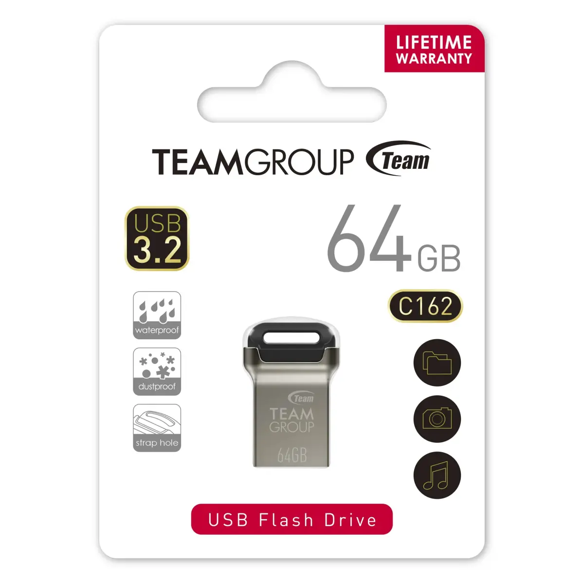 TEAMGROUP C162 64GB USB 3.2 Gen 1 Flash Drive | 100MB/s Read Speed - view 9