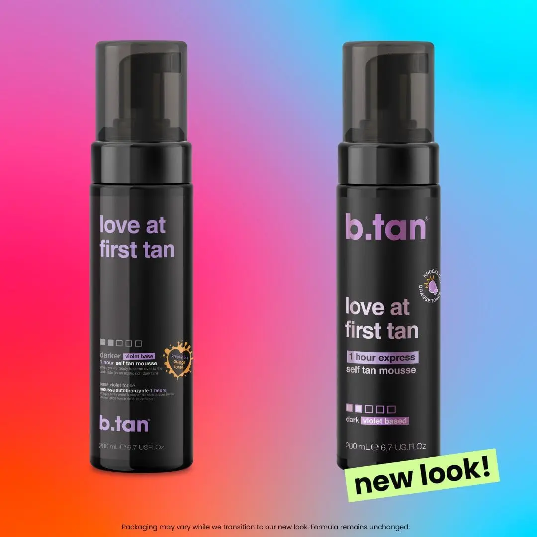 B.TAN Violet Self Tanner Mousse 200ml (6.7 Fl Oz) | Color Correcting Fake Tan Foam - view 4