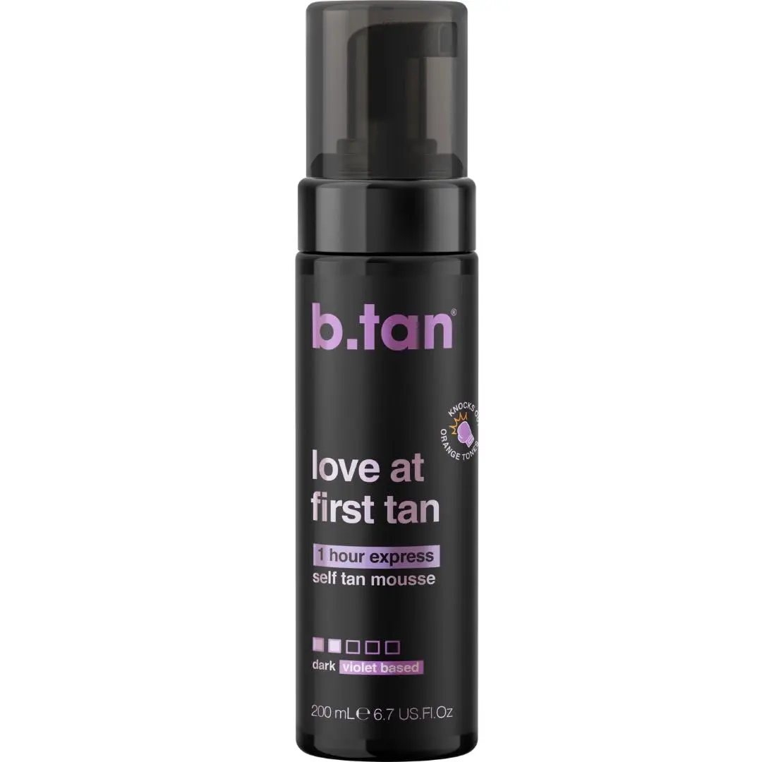 B.TAN Violet Self Tanner Mousse 200ml (6.7 Fl Oz) | Color Correcting Fake Tan Foam - main product image