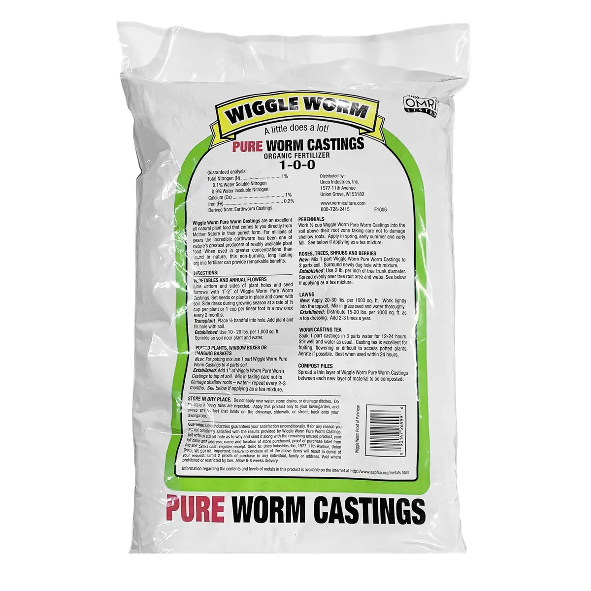 Wiggle Worm Organic Fertilizer 15lb | OMRI Listed, Soil & Plant Boost, Odorless, Non-Toxic - view 2