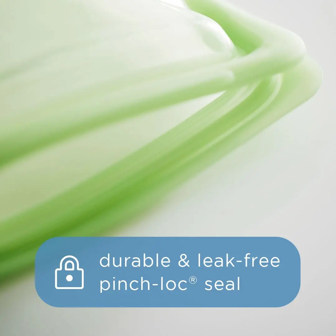 Stasher Premium Reusable Silicone Sandwich Bag Raspberry 1.5 L (28 oz) | Leak-Free Pinch-Loc Seal - view 4