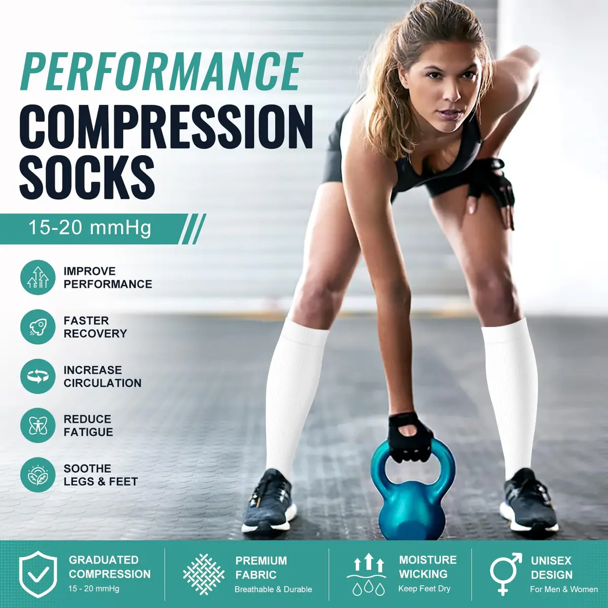 Laite Hebe Medical Compression Socks 3 Pack | Graduated 15-20 mmHg Support for Men & Women in India - view 3
