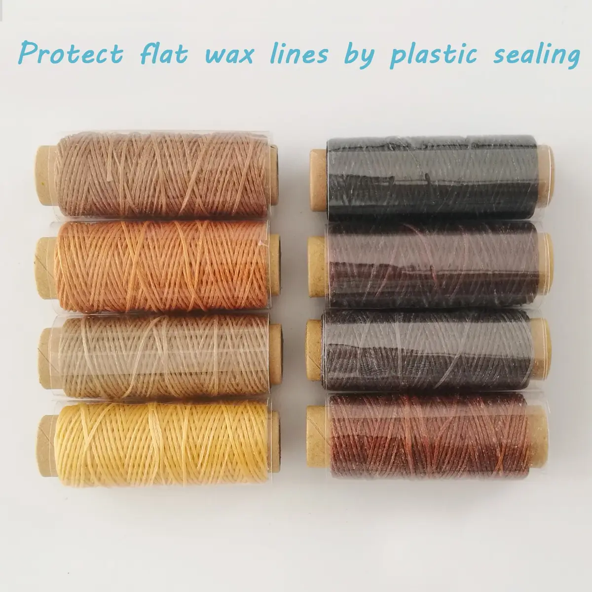 JANYUN 150D Waxed Leather Sewing Thread Cord 1mm Diameter, 264 Yards Total | 8 Colors for Leather Craft DIY - view 7