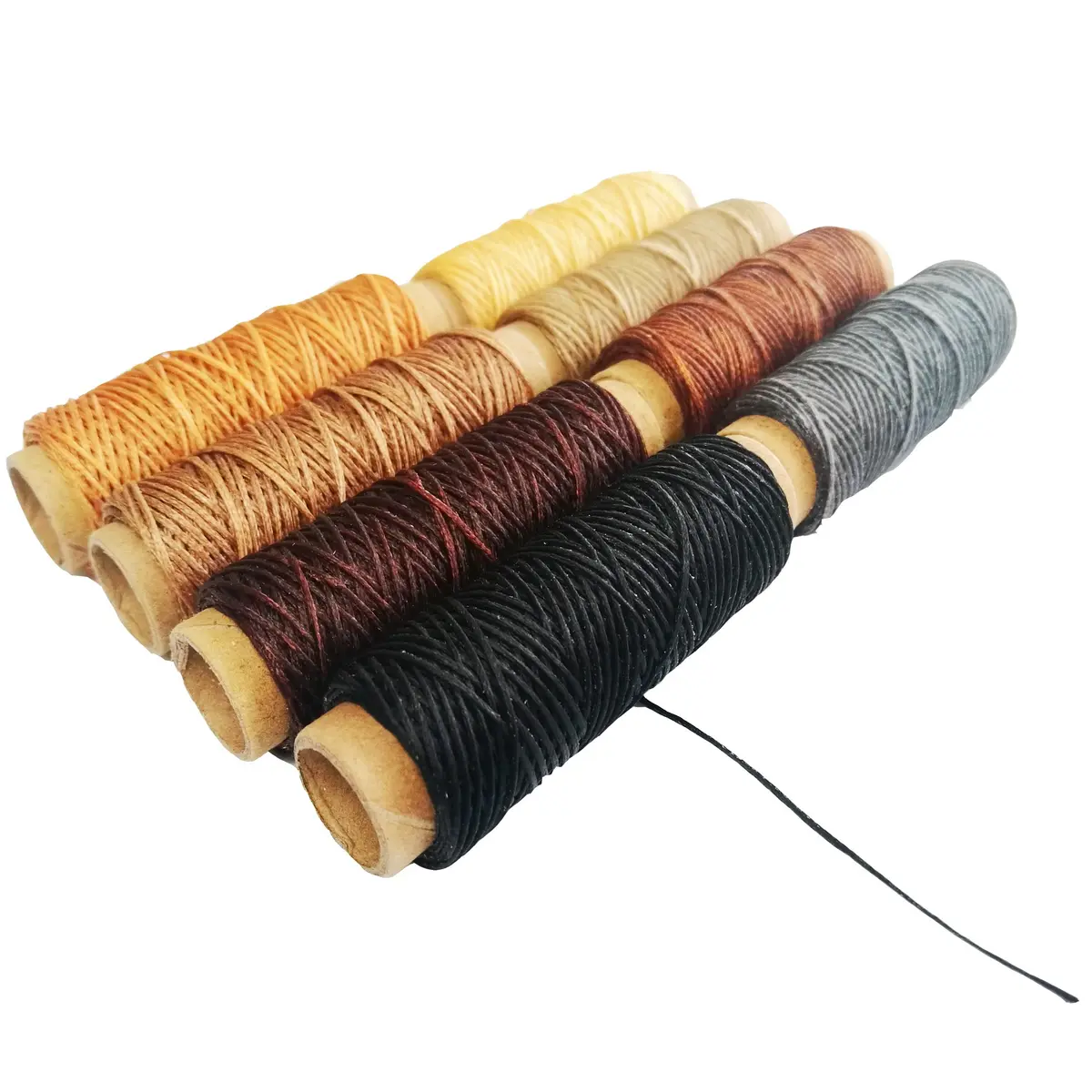 JANYUN 150D Waxed Leather Sewing Thread Cord 1mm Diameter, 264 Yards Total | 8 Colors for Leather Craft DIY - view 2