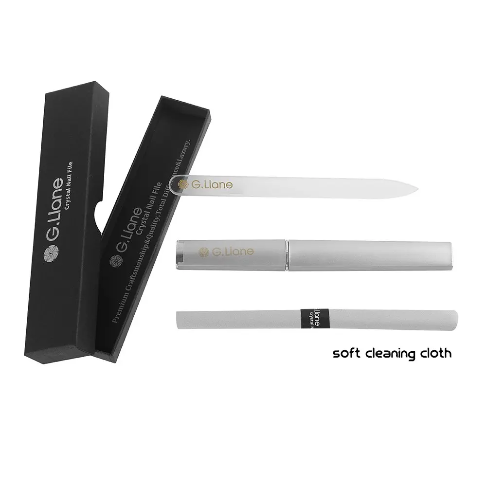G.Liane Crystal Nail File Set–Professional Nail File Manicure Pedicure Kit for Natural Nails Acrylic Nails Gels Nails Manicure Tools for Home and Salon (140x12x3mm | Extra Fine 200 grit) - view 2