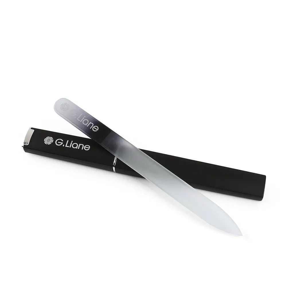 G.Liane Crystal Nail File–Double Sided Glass Fingernail Files with Case, Manicure for Natural & Acrylic Nails, Home & Salon (Rainbow Black) | Extra Fine Grit - view 4