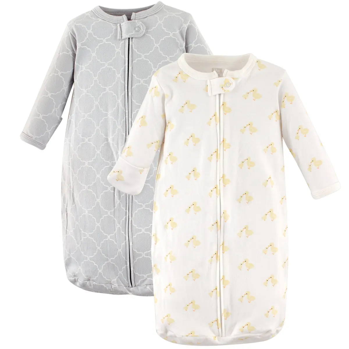 Hudson Baby Unisex Cotton Long-Sleeve Wearable Sleeping Bag Sack Blanket Duck 0-3 Months - main product image