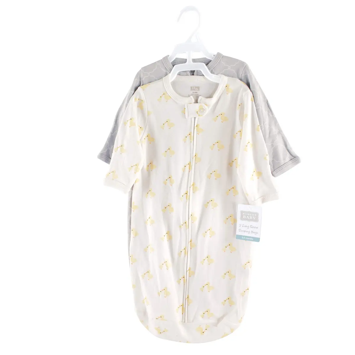 Hudson Baby Unisex Cotton Long-Sleeve Wearable Sleeping Bag Sack Blanket Duck 0-3 Months - view 2