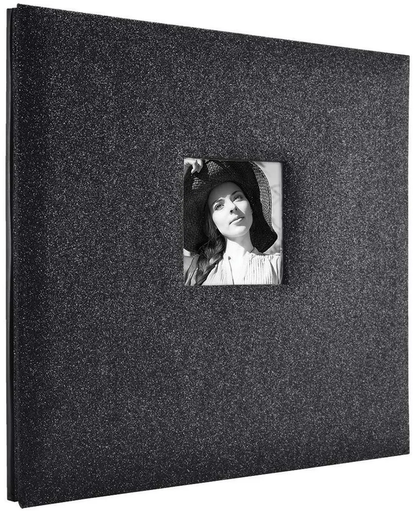 MCS Expandable Glitterscrapbook Album, 12x12, Black Diamond | Acid-Free, Expandable, Stylish - main product image