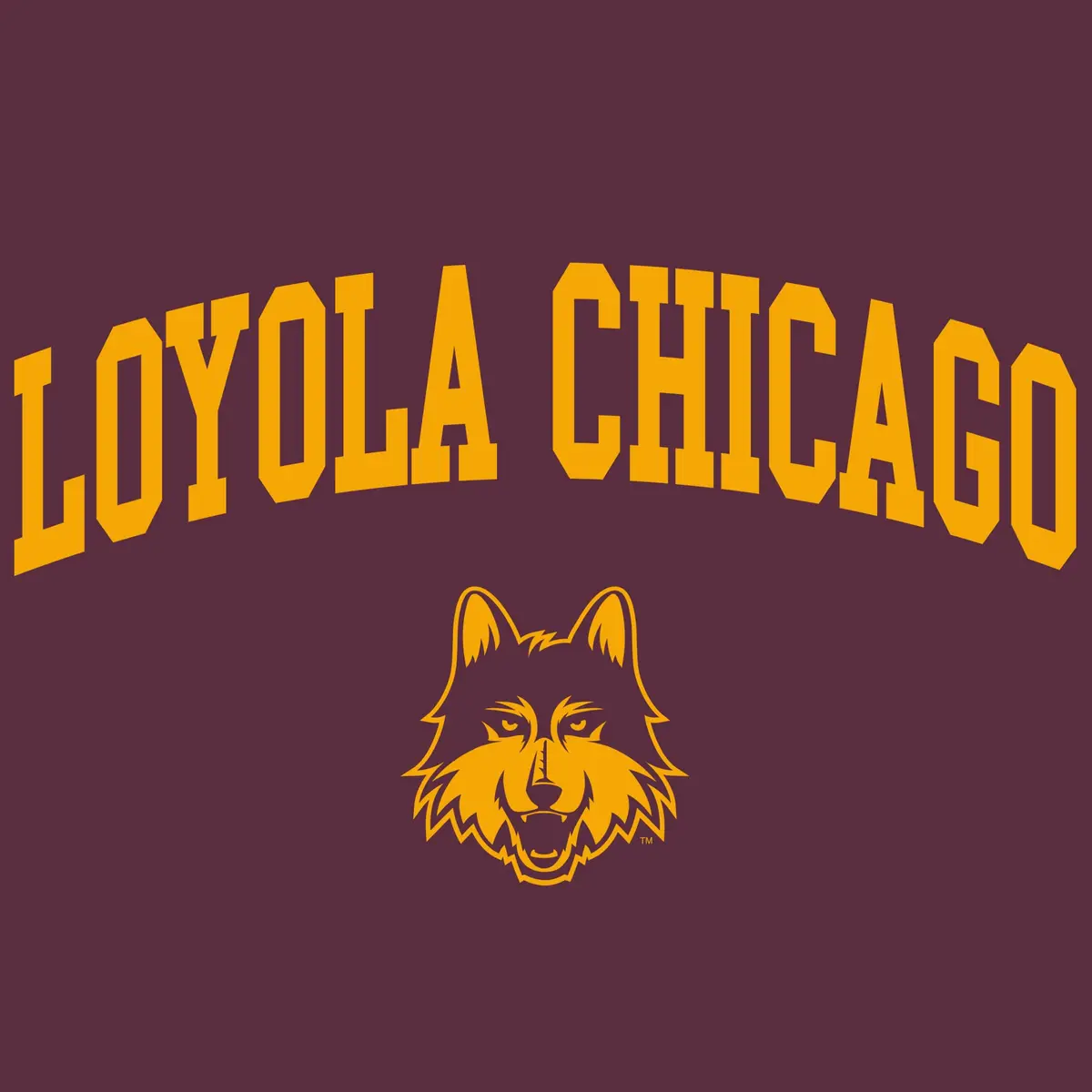 Underground Printing Loyola Chicago Arch Logo Tee - MD - Maroon | Unisex College T-Shirt - view 4