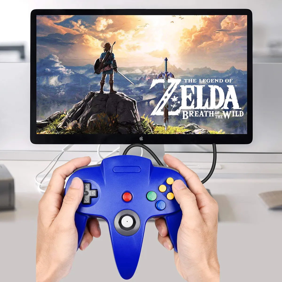 SAFFUN Classic N64 Controller Wired USB Gamepad 203.2 cm (6.6 ft) | Plug and Play for PC and Raspberry Pi - view 5