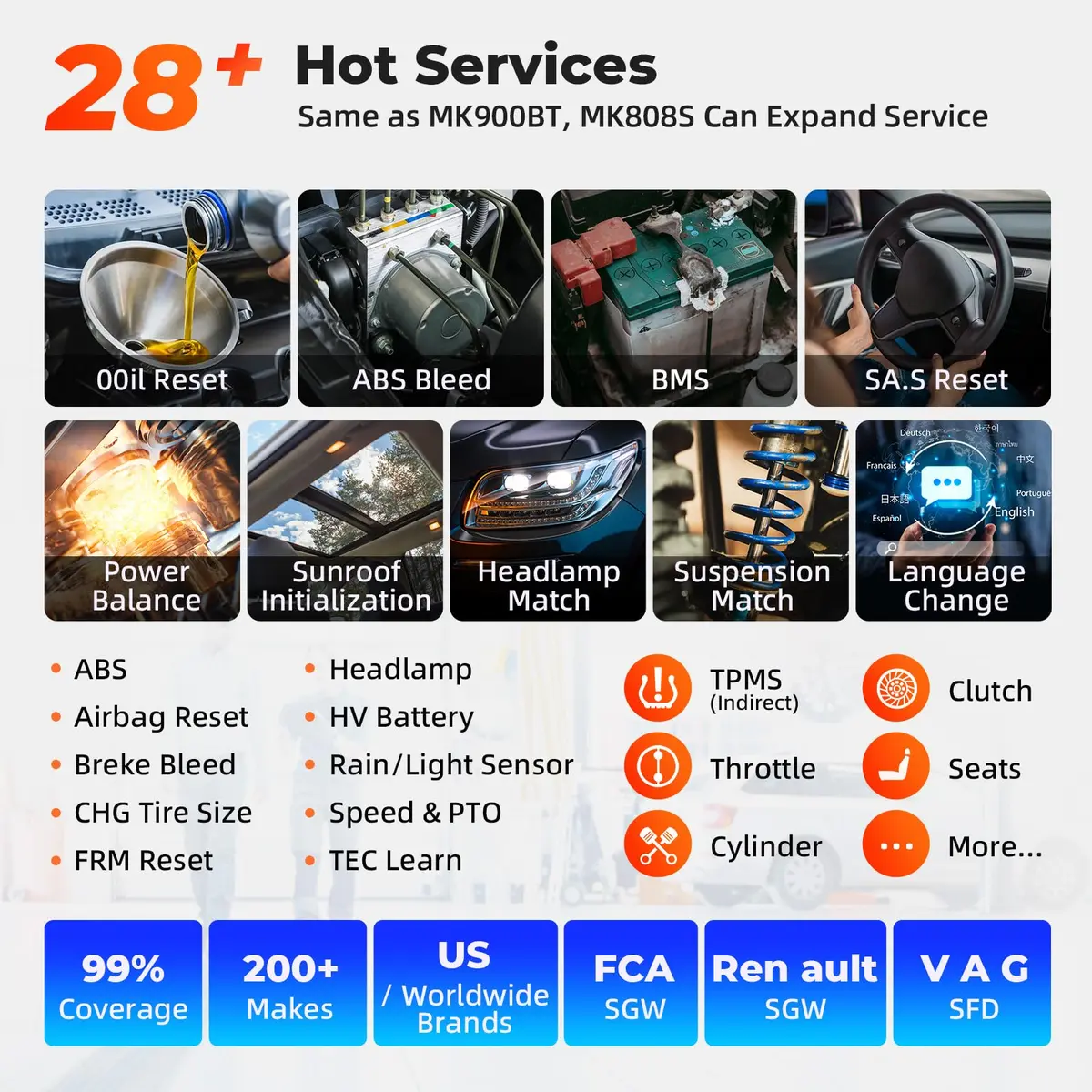 Autel MaxiCOM MK808S OBD2 Scanner | All Systems Diagnose, 28+ Services, 3000+ Active Tests, FCA & SGW Access - view 5