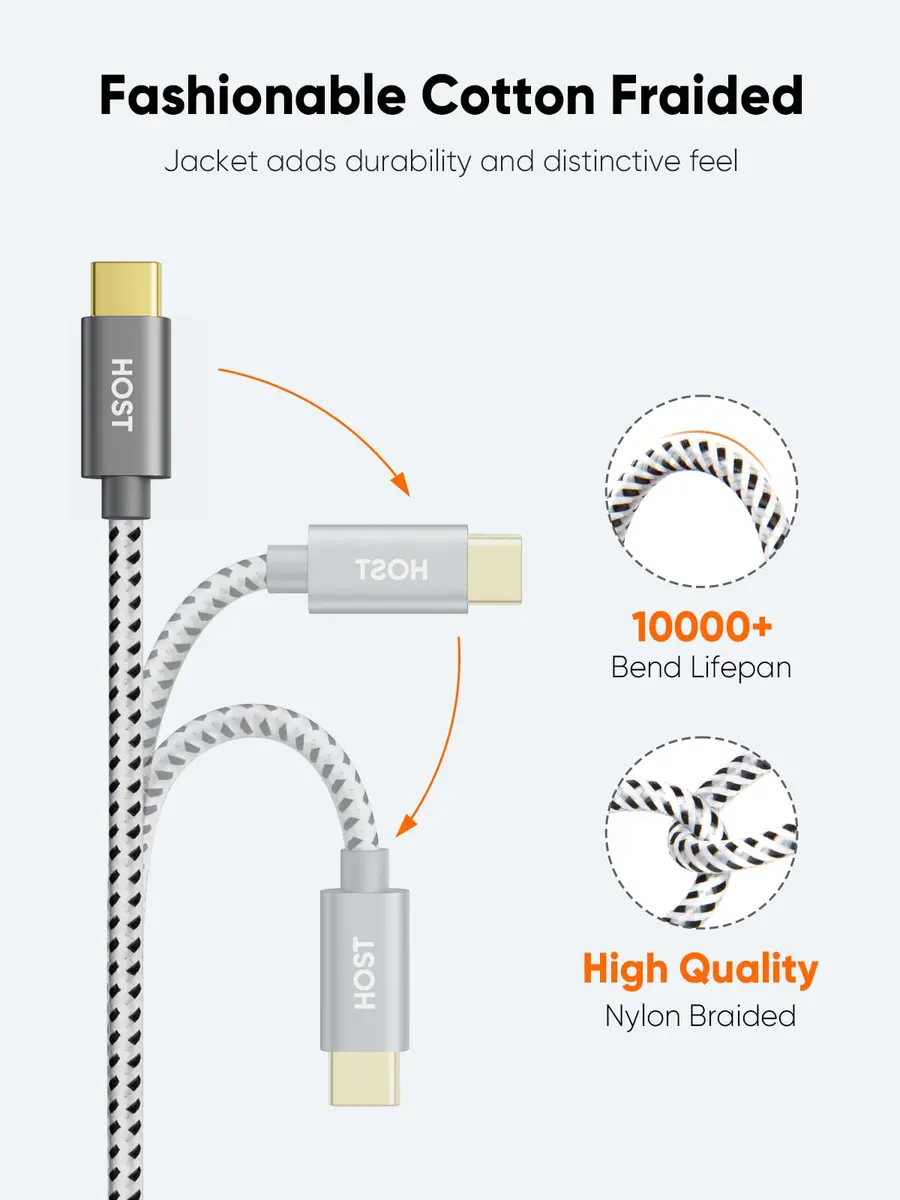 CableCreation Short Braided USB C to Micro USB Cable 0.2M (0.65 FT) | 480Mbps Data Transfer - view 5