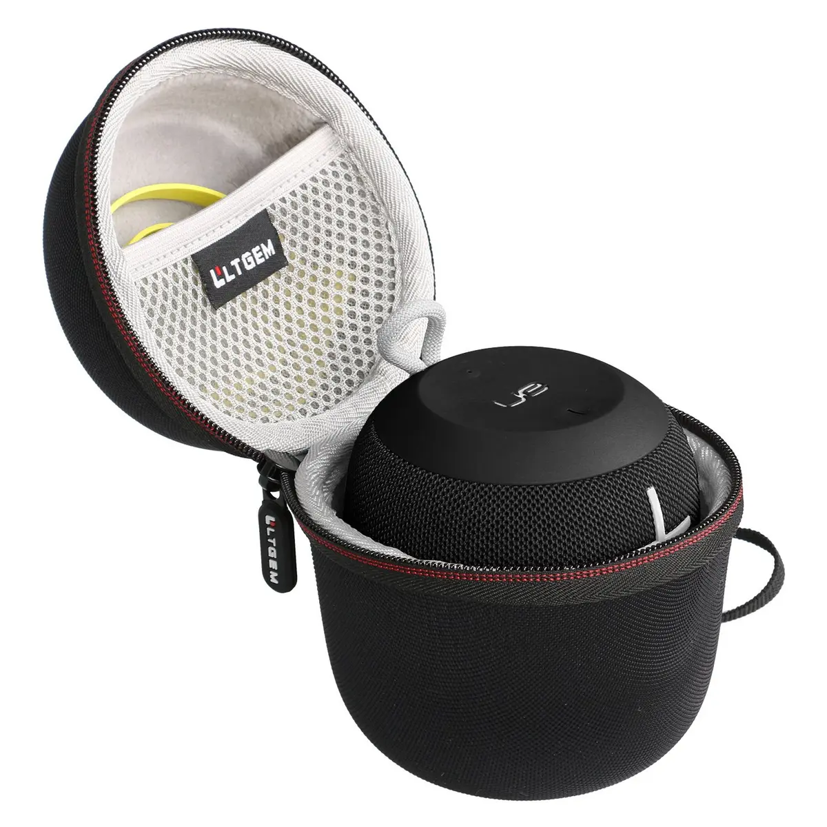 L LTGEM Case for Ultimate Ears WONDERBOOM 4 Waterproof Speaker, Black/Gray | Shock-Resistant & Waterproof - main product image