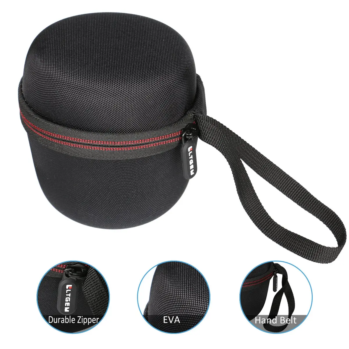 L LTGEM Case for Ultimate Ears WONDERBOOM 4 Waterproof Speaker, Black/Gray | Shock-Resistant & Waterproof - view 3
