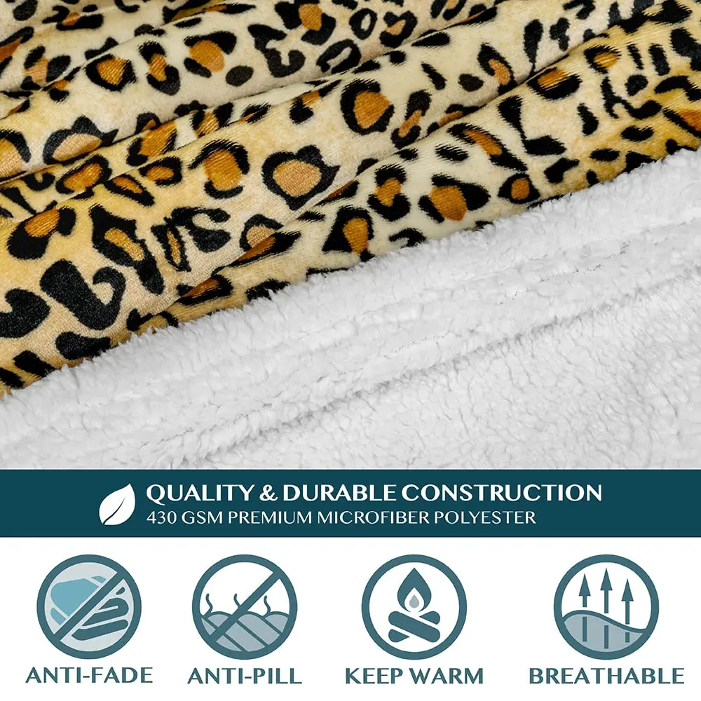 PAVILIA Wearable Blanket with Sleeves & Pocket for Women & Men | Soft Fleece Snuggle Throw with Sherpa Trim, Cozy Couch Robe, Gift Idea (70-120 chars) - view 8