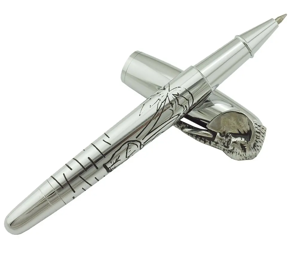 erofa Fuliwen Rollerball Pen Silver Stainless Steel Body Elephant Pattern Gift Pen 13.6cm (0.53in) | Smooth Ink Flow - view 4