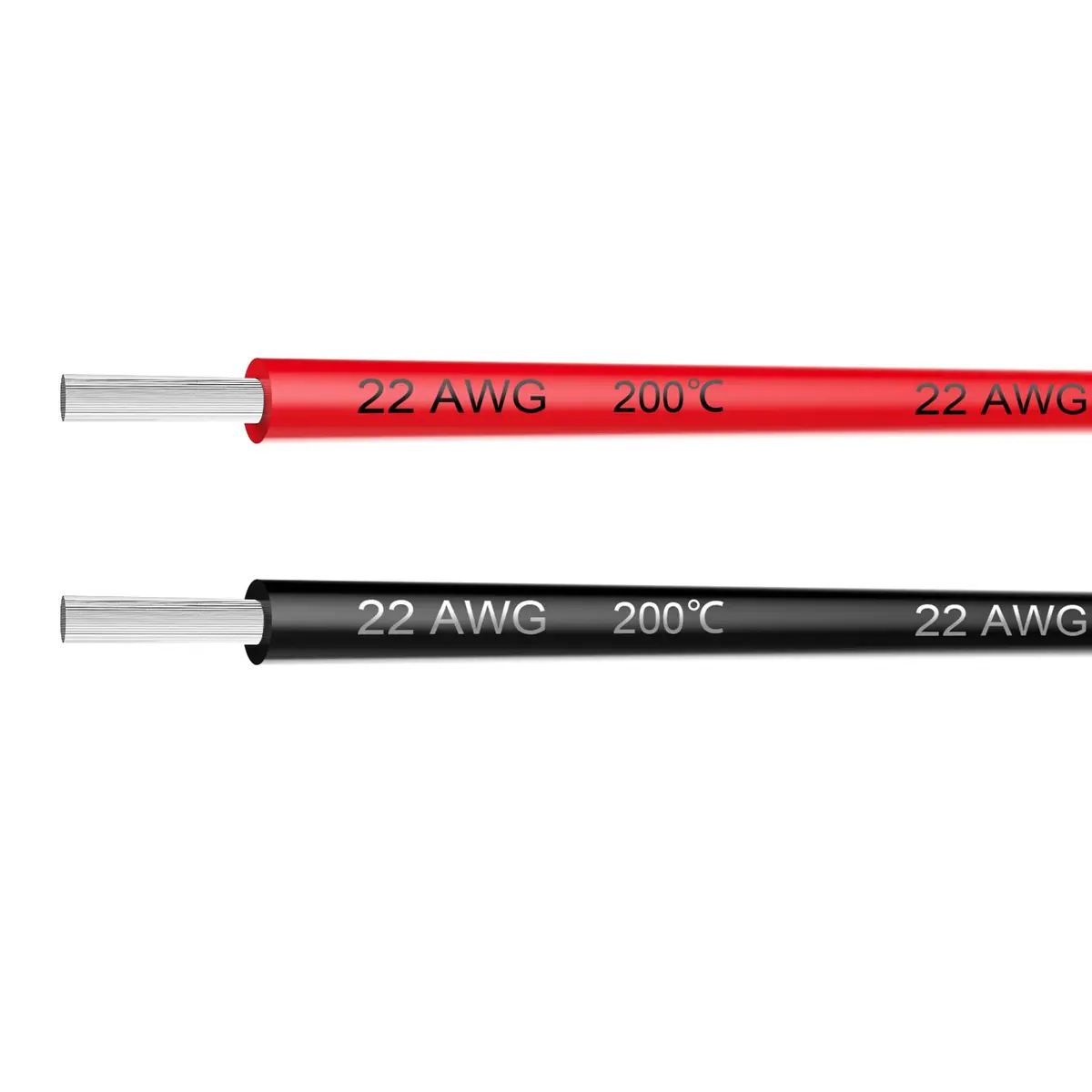 Haerkn 22 AWG Silicone Wire 0.78mm Diameter | 600V Rated, 3A Current, 20ft Total (10ft Black, 10ft Red) - main product image