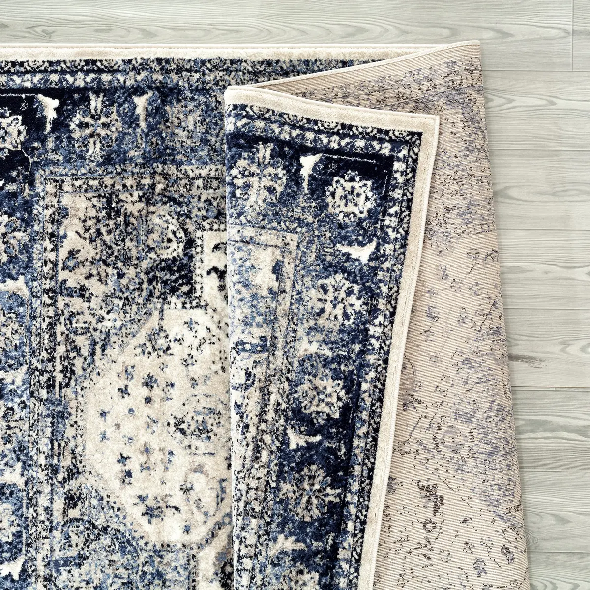 Persian Rug Co. Distressed French Country Area Rug Ivory 5x7 | Traditional Oriental Pattern with Soft Polypropylene (70-120 chars) - view 6