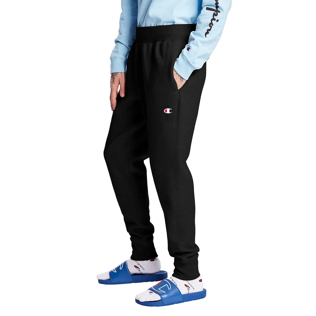 Champion Men's Reverse Weave Jogger, black/"c" logo, X-Small | Heavyweight fleece, classic fit, streetwear comfort - view 3