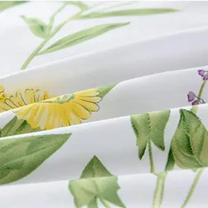FADFAY Duvet Cover Set Full Shabby Chic Floral & Leaf | 100% Cotton, Hidden Zipper, Corner Ties (Full Size, 82x86 Inches) - view 6