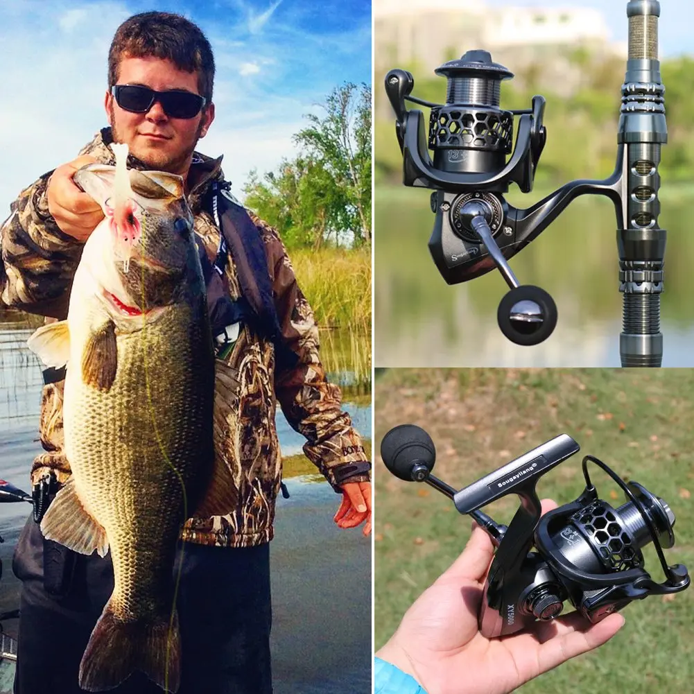 Sougayilang XY4000 Spinning Fishing Reel 380g (13.4 oz) | 13+1BB Ultra Smooth Aluminum with Free Spare Graphite Spool - view 7