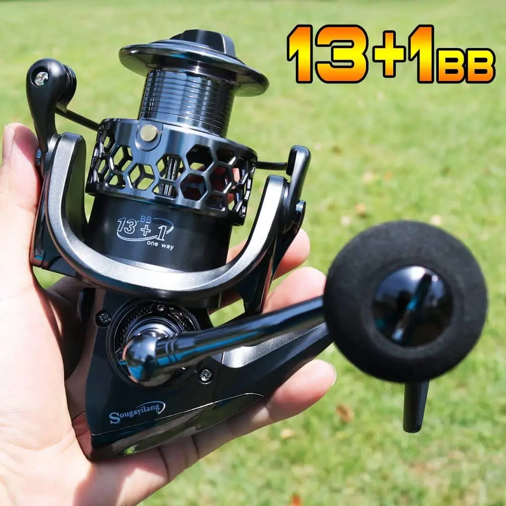 Sougayilang XY2000 Spinning Fishing Reel 360g (12.7 oz) | 13+1BB Ultra Smooth with Free Spare Graphite Spool - view 3