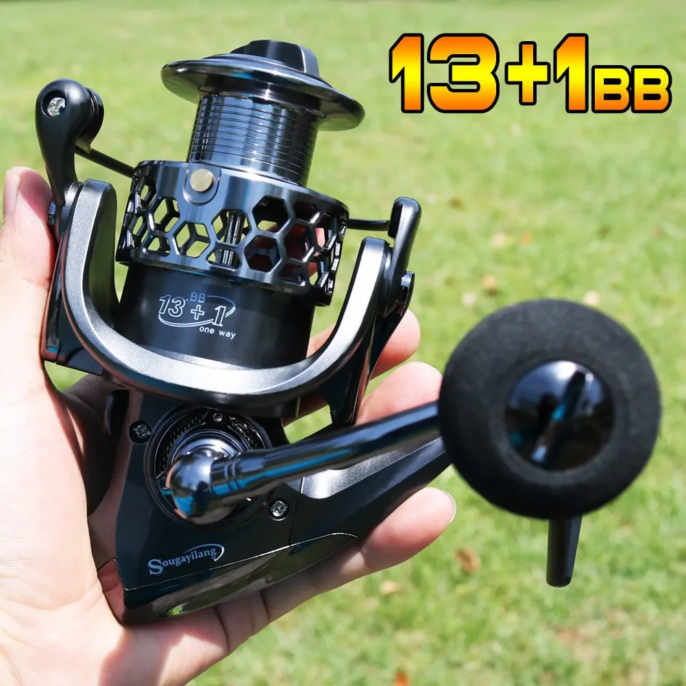 Sougayilang XY5000 Spinning Fishing Reel 390g (6.98 oz) | 13+1BB Ultra Smooth Aluminum with Free Spare Graphite Spool - view 6