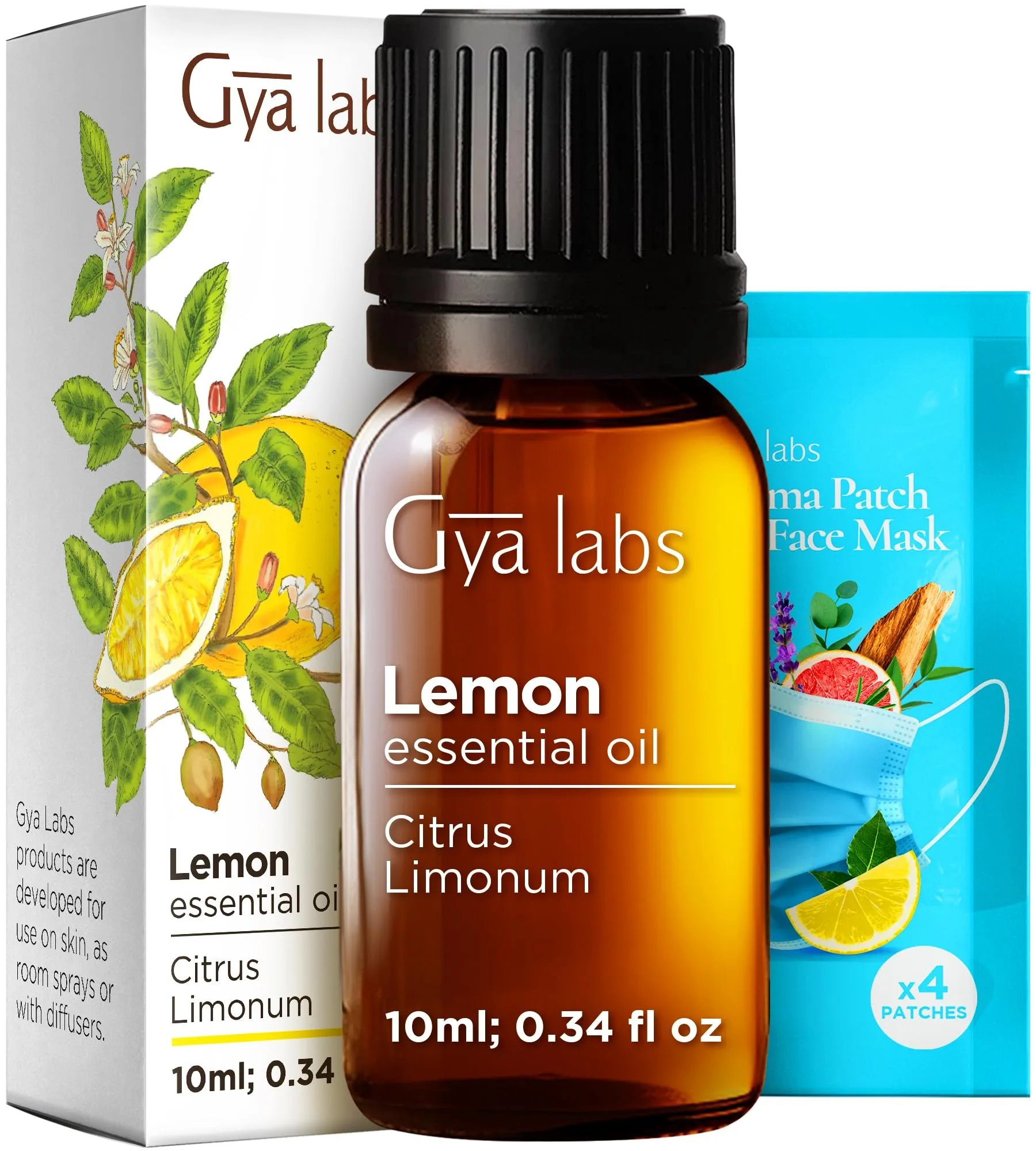 Gya Labs Pure Lemon Essential Oil 0.34 Fl Oz | Cold-Pressed from Italy - main product image