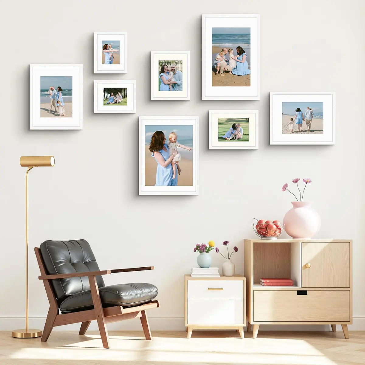 Golden State Art 16x20 White Picture Frame Mat for 11x14 Real Glass | Modern Wall & Tabletop Display - view 6